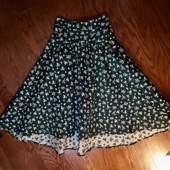 ZAIKAMOYA GRETCHEN SKIRT XS Girls Women Floral Hi Low Circle Skirt | MSRP $156 - Picture 4 of 8